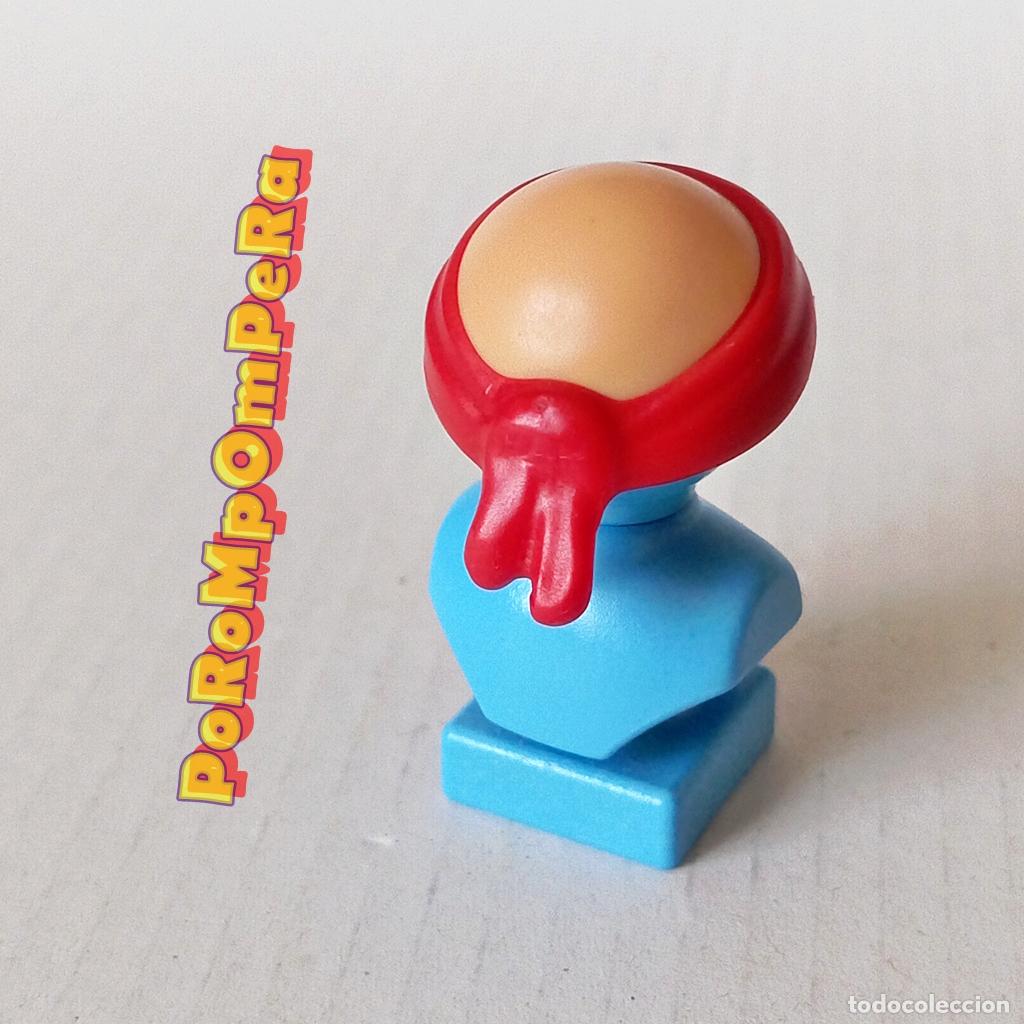 Playmobil: PLAYMOBIL CABEZA CALVA PA&Ntilde;UELO ROJO BANDANA PIRATA REPUESTO/CUSTOM/COMPLETAR T5
