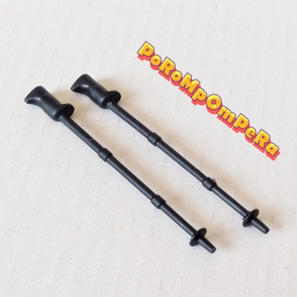 Playmobil: PLAYMOBIL PAREJA BAST&Oacute;N NEGRO TREKKING 542X 5459 6396 BASTONES MONTA&Ntilde;ISMO ESCALADA CAMINATA T5