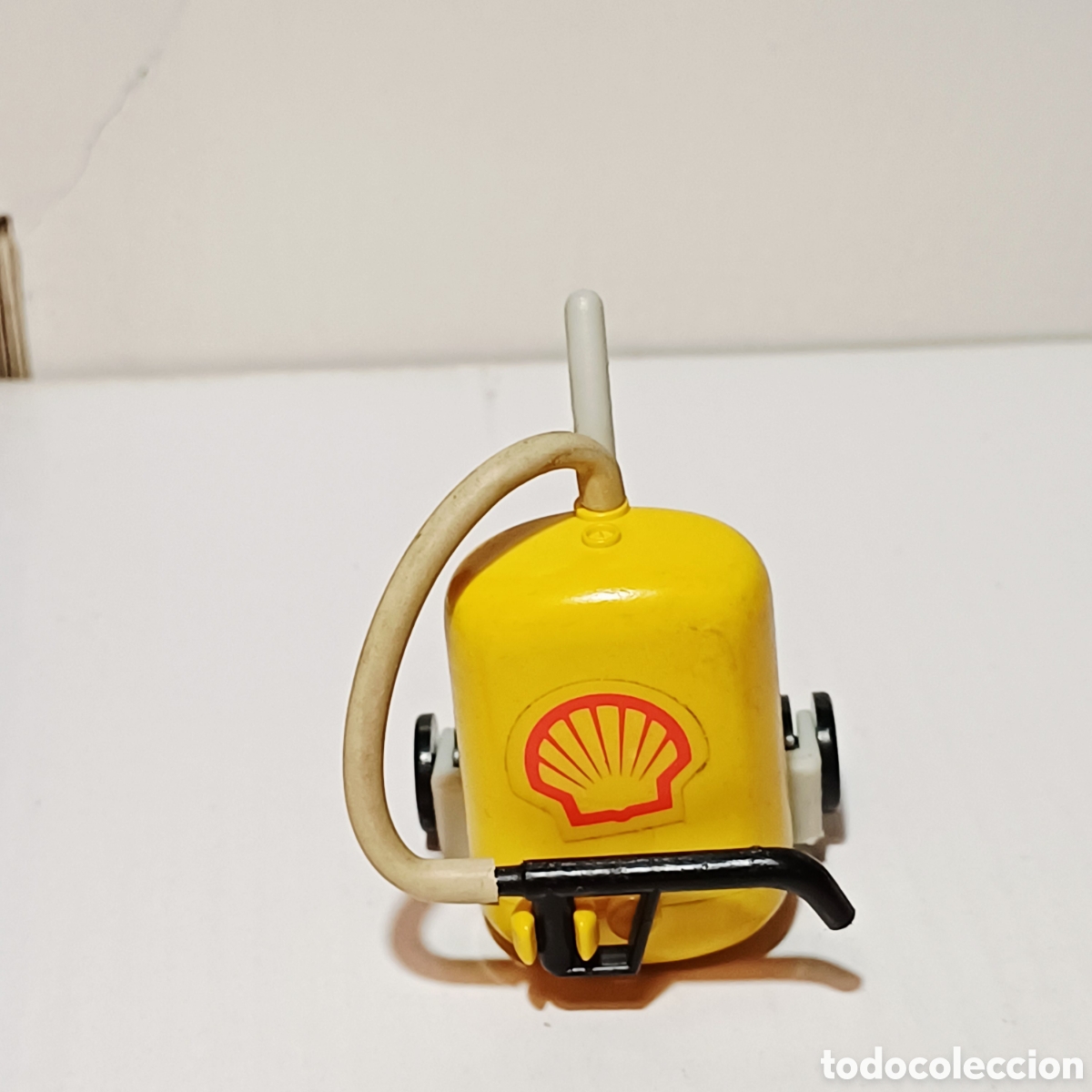 Playmobil: Pieza playmobil dep&oacute;sito amarillo port&aacute;til aceite shell taller mecanico carreras