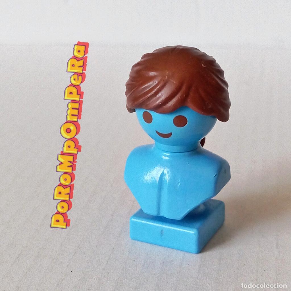 Playmobil: PLAYMOBIL PELUCA COLETA CORTA RAYAS MARR&Oacute;N PELO CASTA&Ntilde;O CABELLO IDEAL CUSTOM/COMPLETAR T5