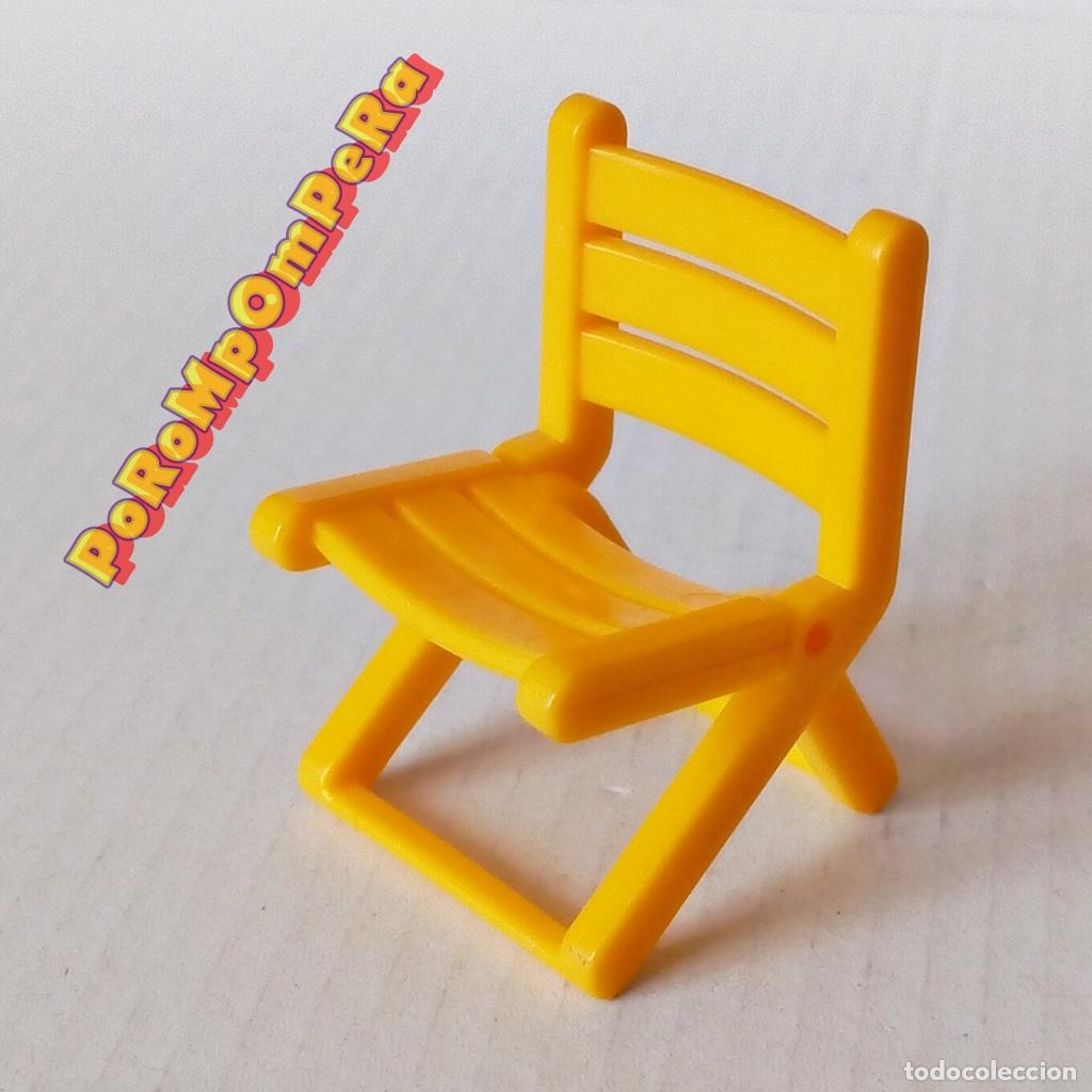 Playmobil: PLAYMOBIL SILLA PLEGABLE AMARILLO-MOSTAZA? 4859 5434 CARAVANA CAMPER CAMPING PLAYA PISCINA T5