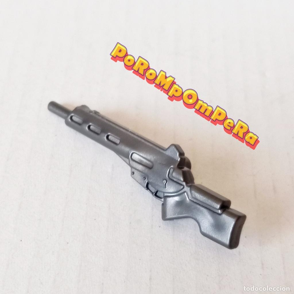 Playmobil: PLAYMOBIL AMETRALLADORA GRIS OSCURA FUSIL ASALTO POLIC&Iacute;A OPERACIONES ESPECIALES METRALLETA T5