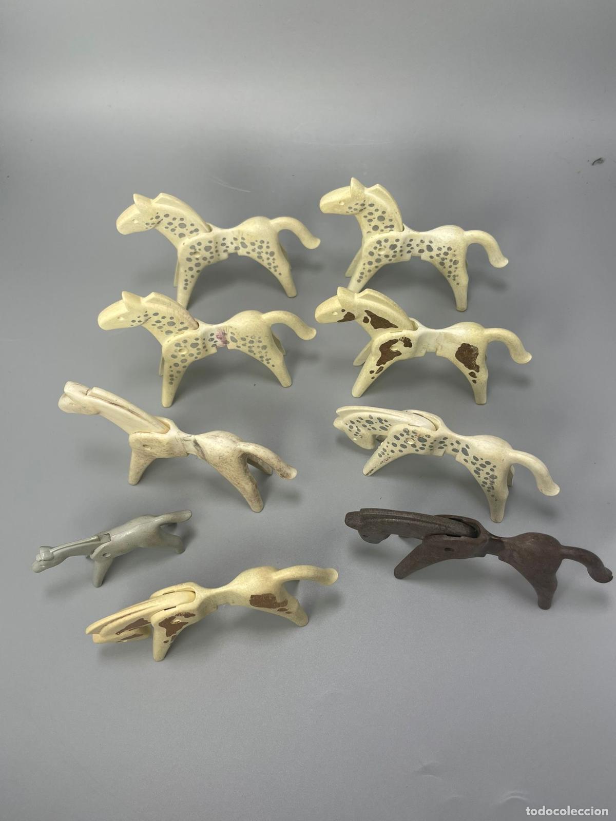 Playmobil: Playmobil lote caballo blanco gris oeste
