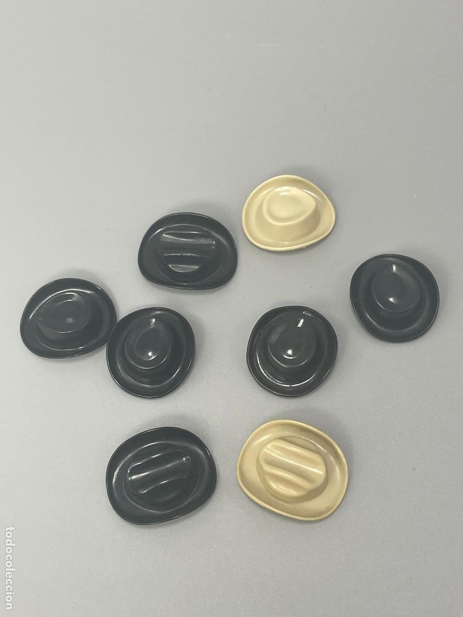Playmobil: Playmobil lote sombrero negro gris primera &eacute;poca