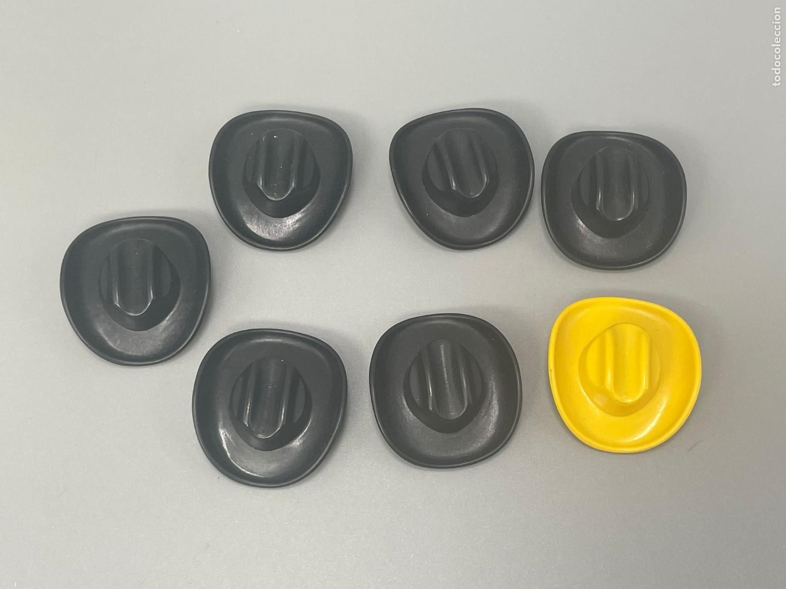 Playmobil: Playmobil lote sombrero oeste vaquero negro amarillo oeste