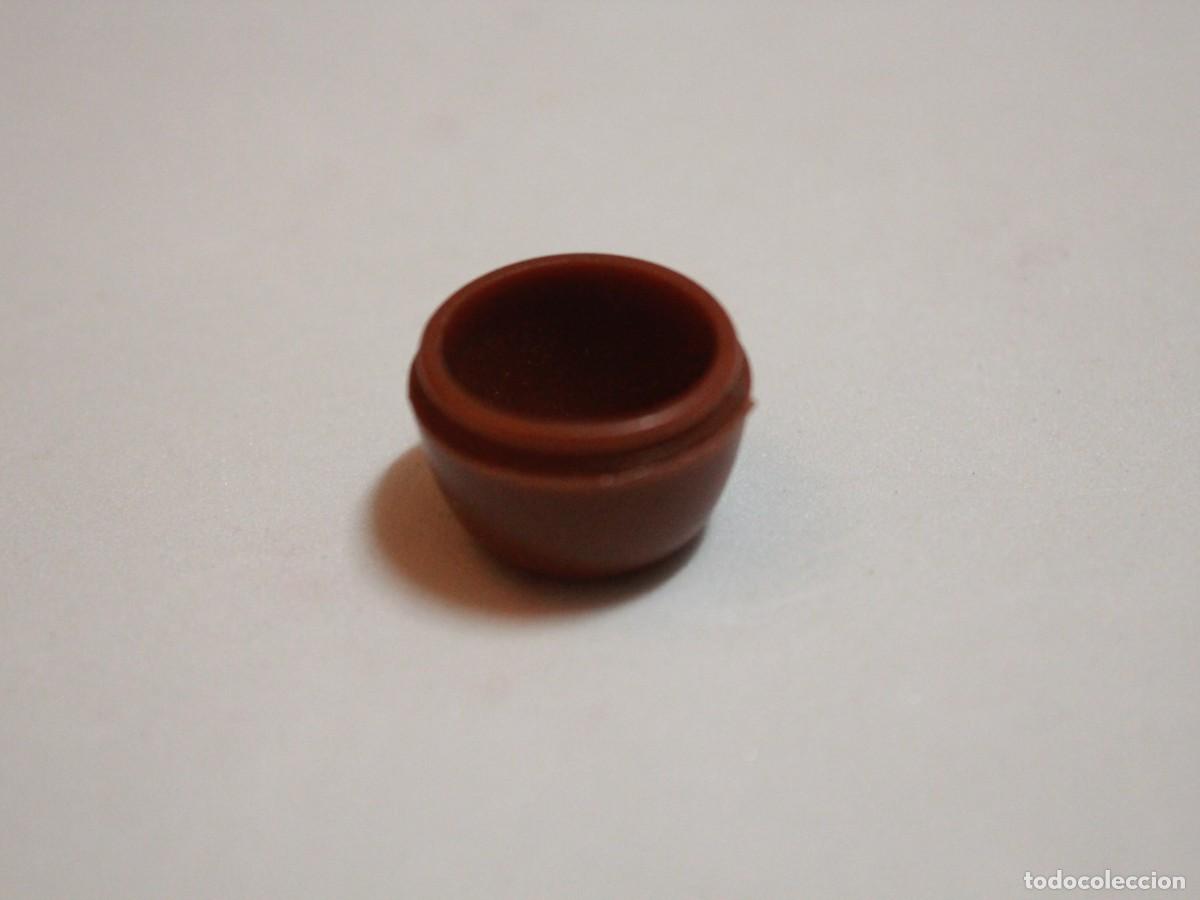 Playmobil: Accesorio playmobil olla barro marr&oacute;n cocina medieval