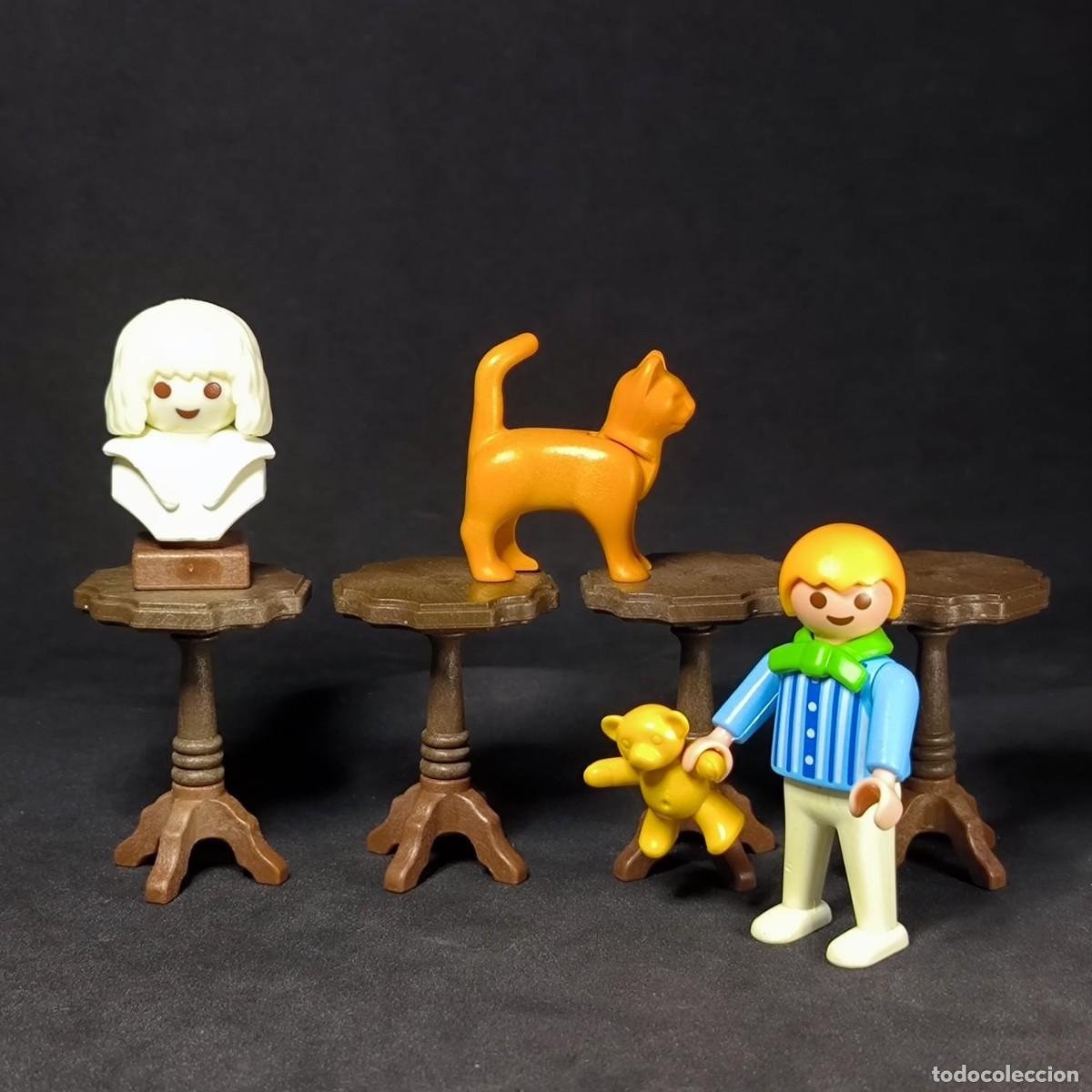 Playmobil: Playmobil mesas con busto, ni&ntilde;o y gato ☼