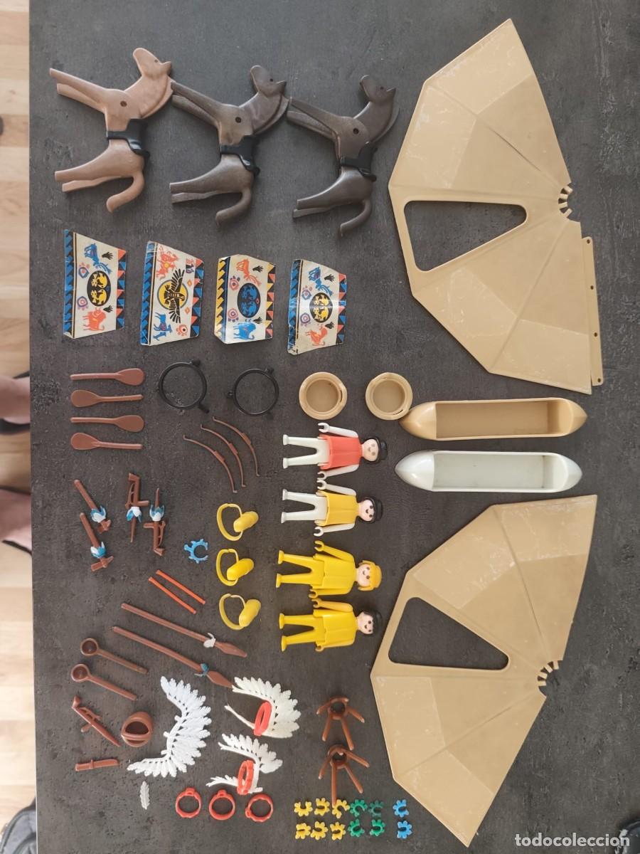 Playmobil: PLAYMOBIL ANTEX 3521 CAMPAMENTO INDIO WESTERN TIPIS CABALLOS ARGENTINA VINTAGE