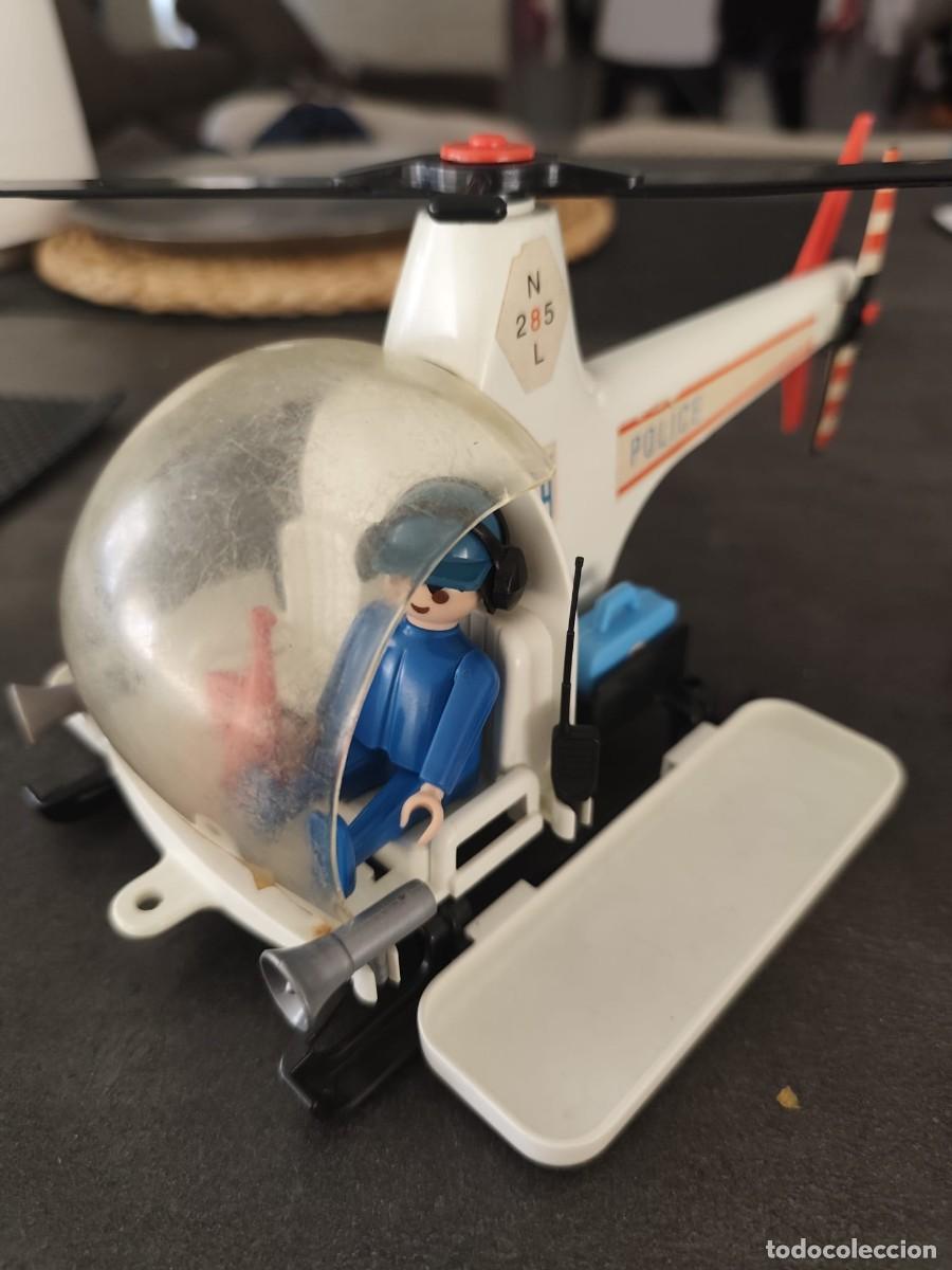 Playmobil: Playmobil Antex 9748 Helic&oacute;ptero Polic&iacute;a Rescate Vintage A&ntilde;os 80 Argentina Geobra
