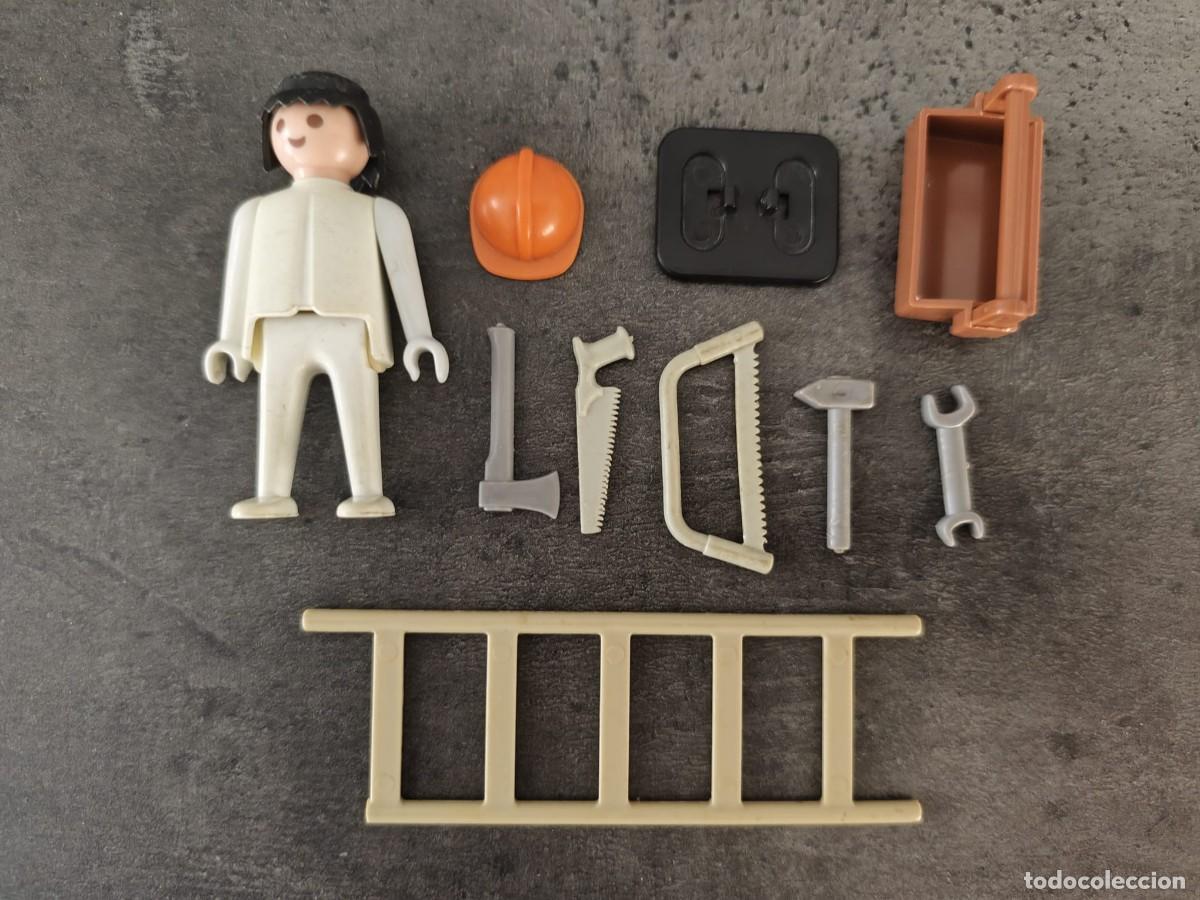Playmobil: Playmobil Antex 3311 Obrero Construcci&oacute;n con Herramientas Vintage A&ntilde;os 80 Geobra Argentina