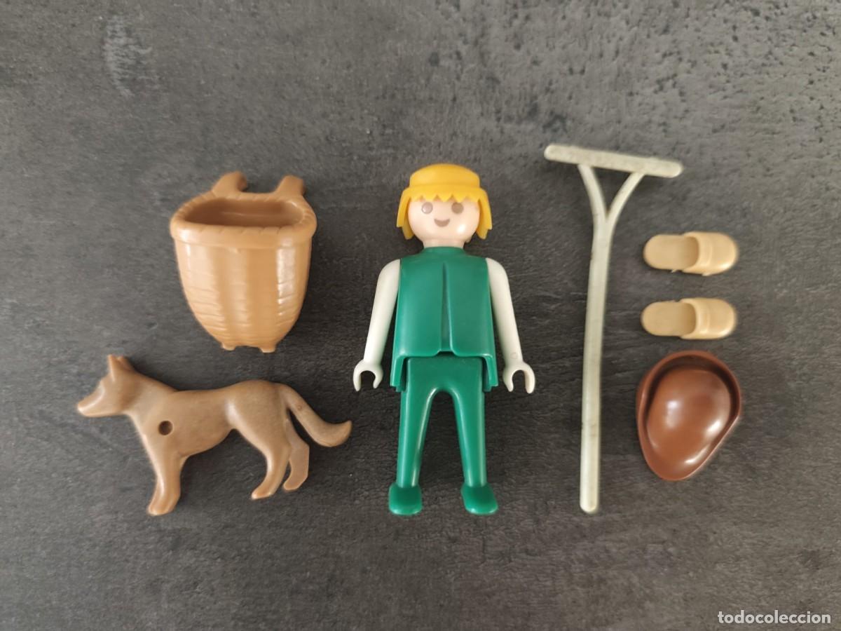 Playmobil: Playmobil Antex 3373 Campesino Pastor con Perro Vintage A&ntilde;os 80 Geobra Argentina
