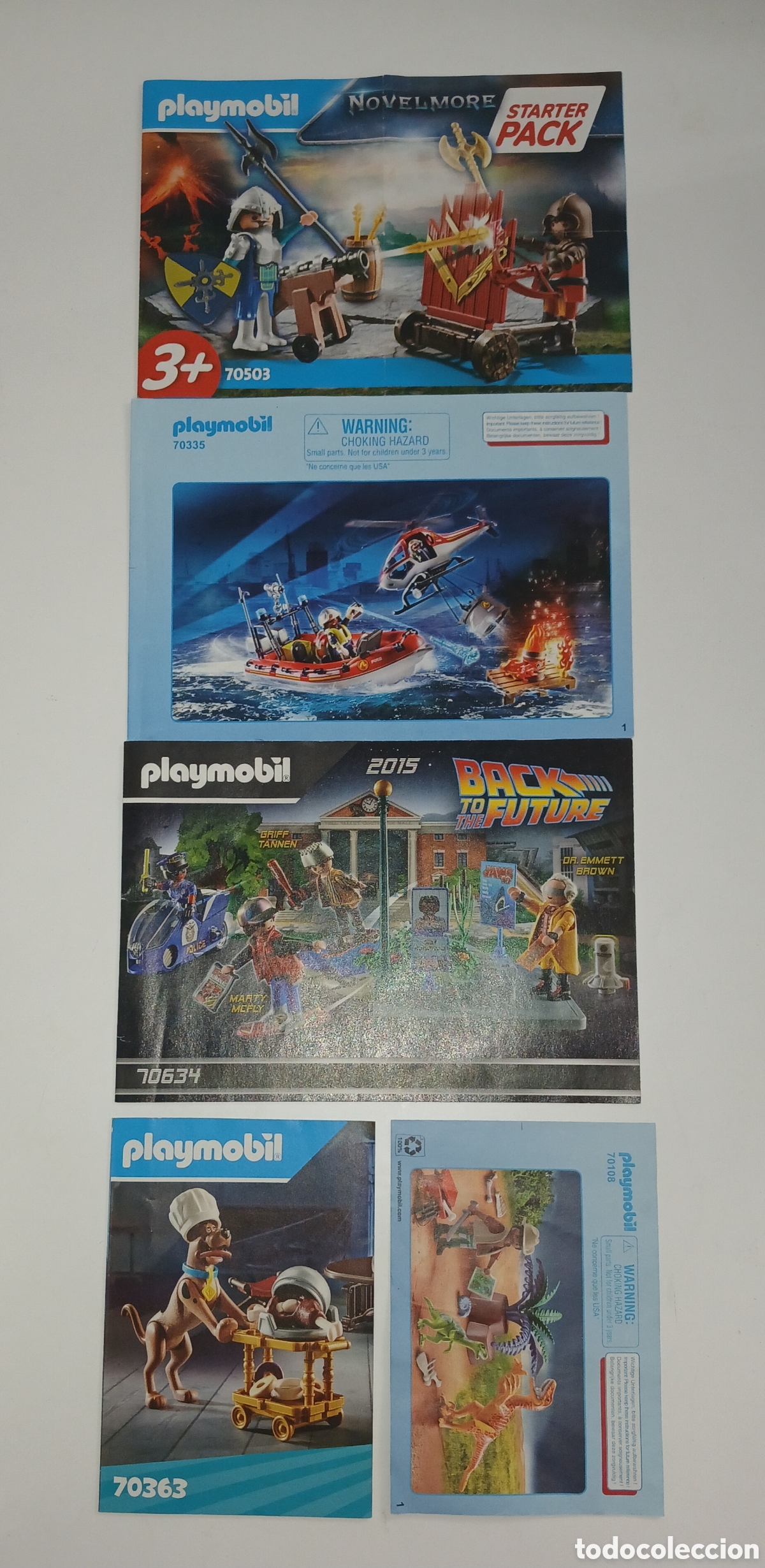 Playmobil: LOTE FOLLETOS MANUALES CAT&Aacute;LOGOS PLAYMOBIL