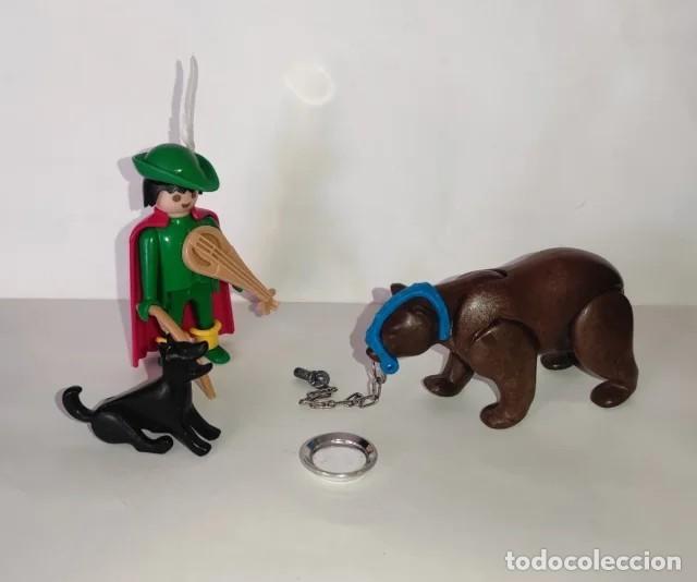 Playmobil: Playmobil medieval figura 3567 M&uacute;sico con Oso Medieval 1981