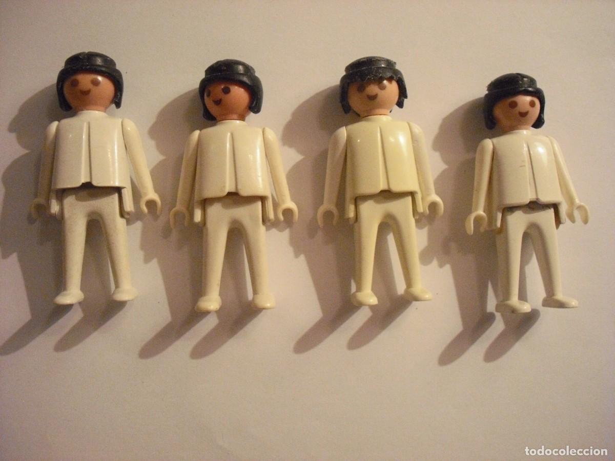 Playmobil: PLAYMOBIL, LOTE DE 4 FIGURAS DE COLOR BLANCO