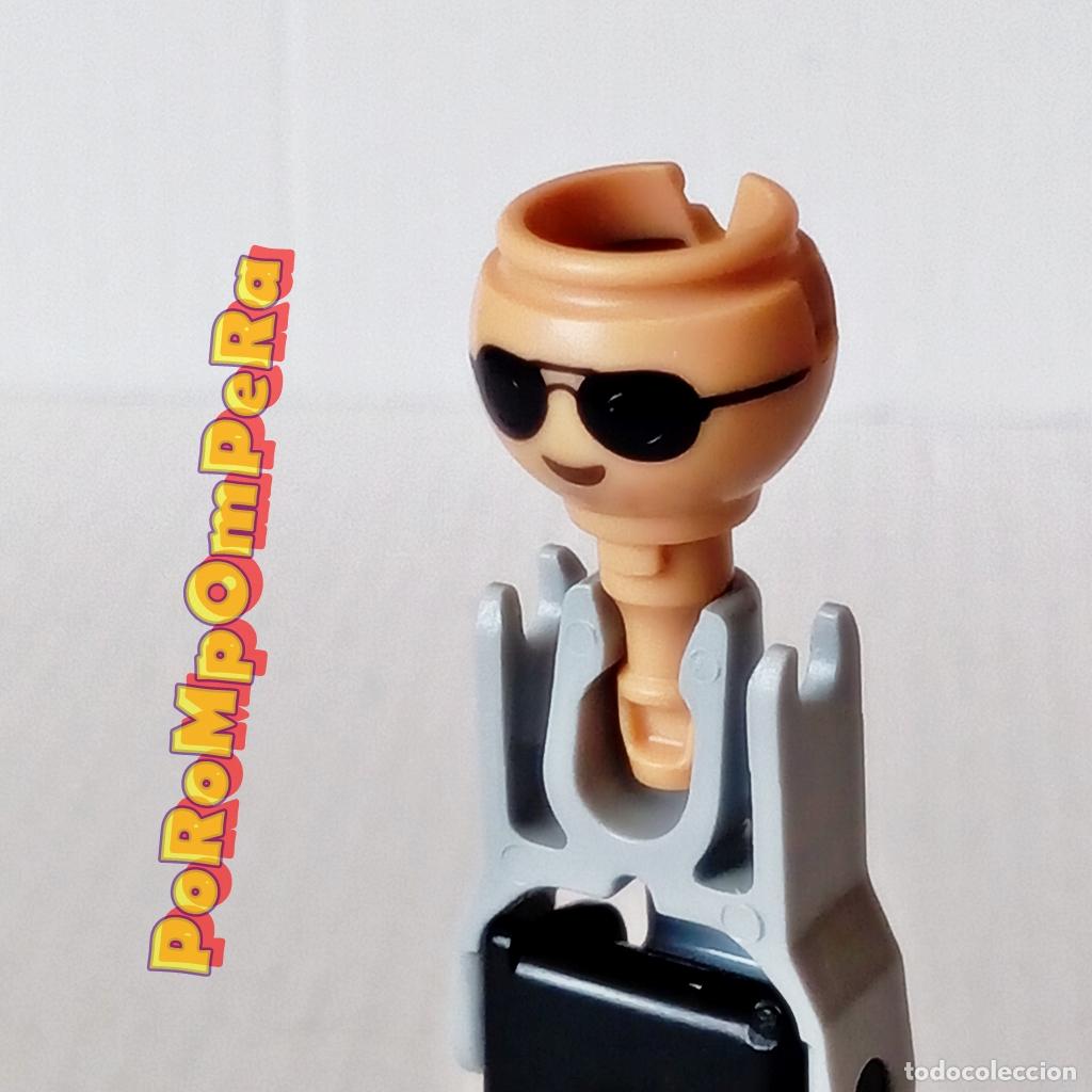 Playmobil: PLAYMOBIL CABEZA GAFAS DE SOL NEGRAS PIEL BRONCEADA REPUESTO/CUSTOM/COMPLETAR T5