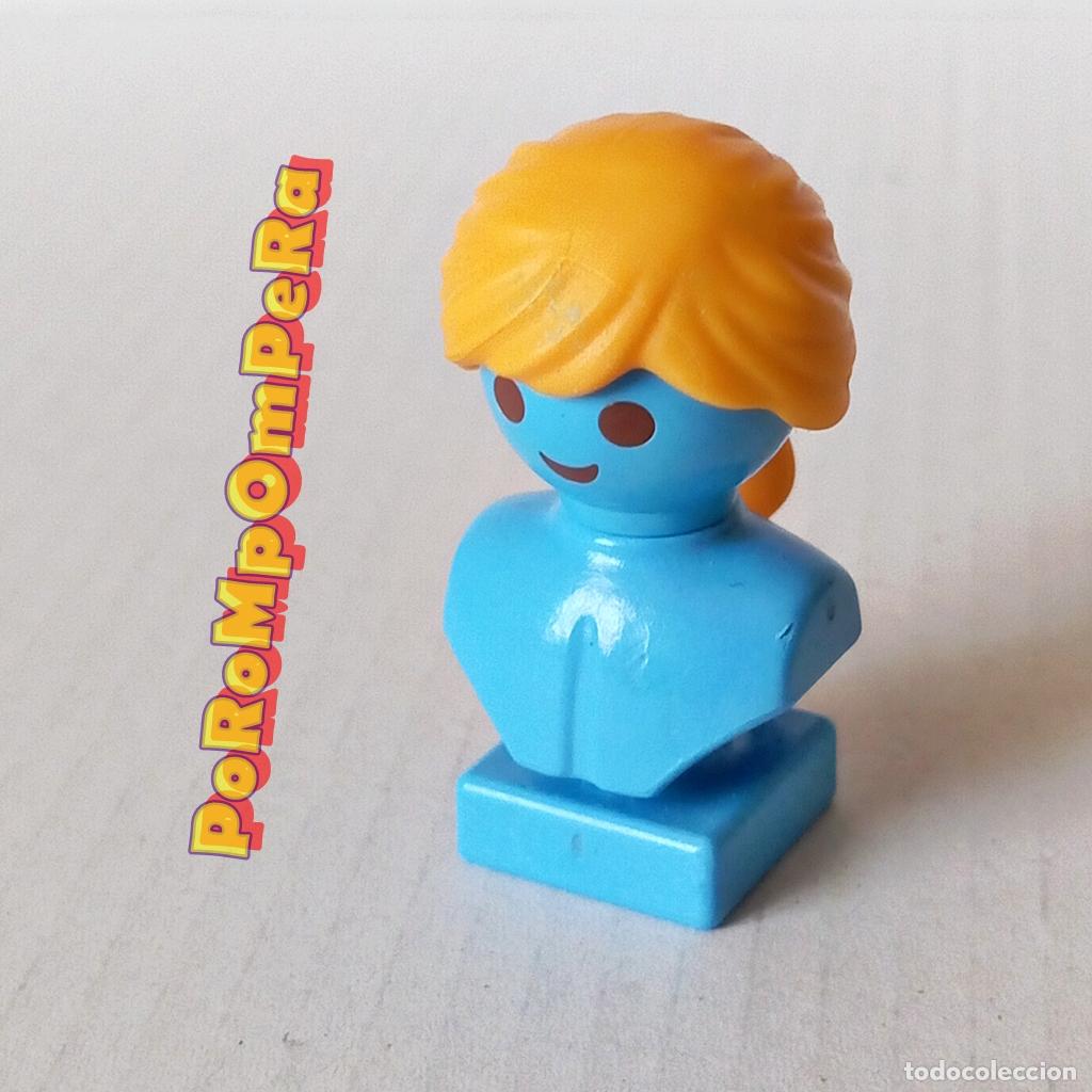 Playmobil: PLAYMOBIL PELUCA COLETA CORTA RAYAS PELO RUBIO CABELLO CUSTOM/COMPLETAR T5