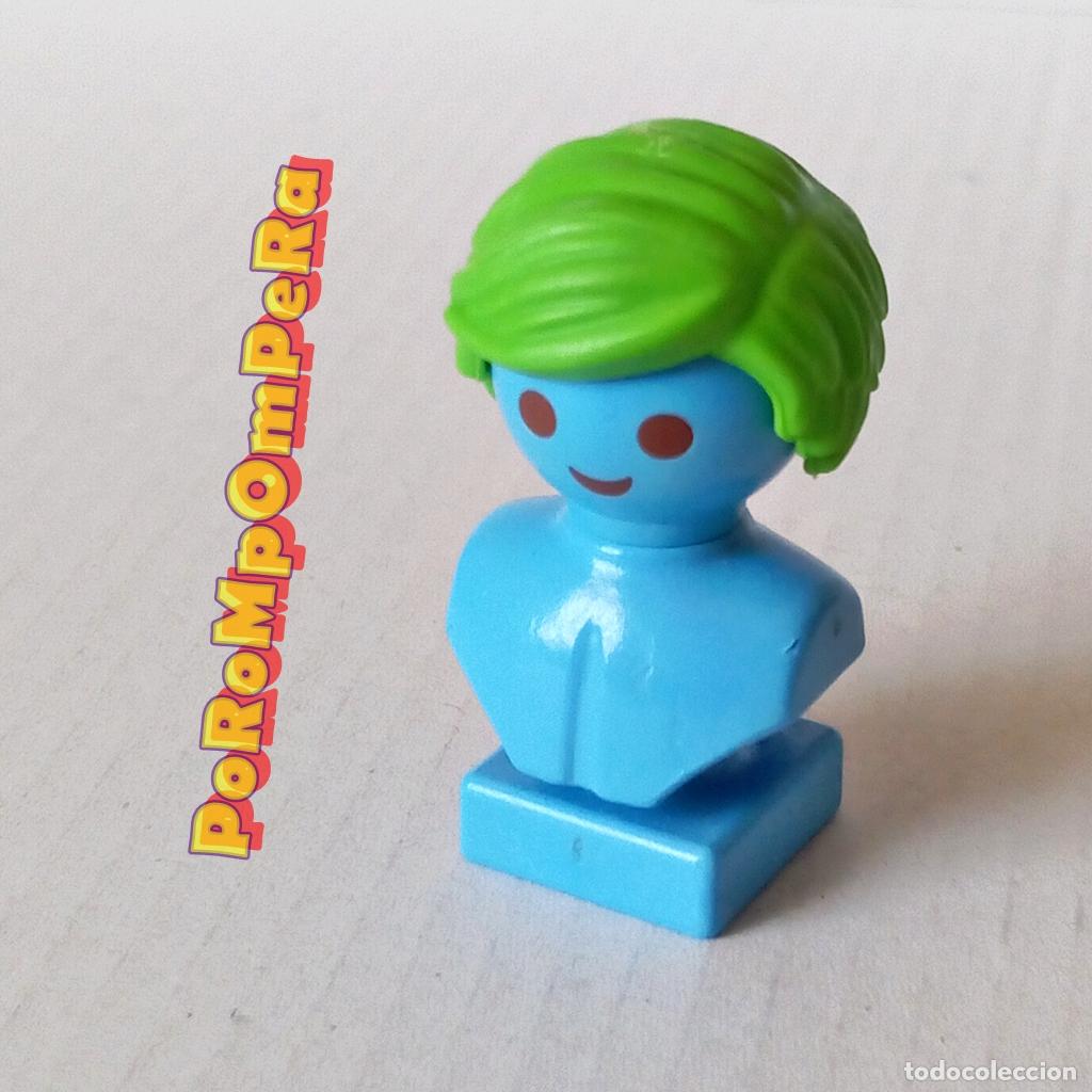 Playmobil: PLAYMOBIL PELUCA VERDE PEINADO RAYA IZQUIERDA PELO CABELLO CUSTOM/COMPLETAR T5