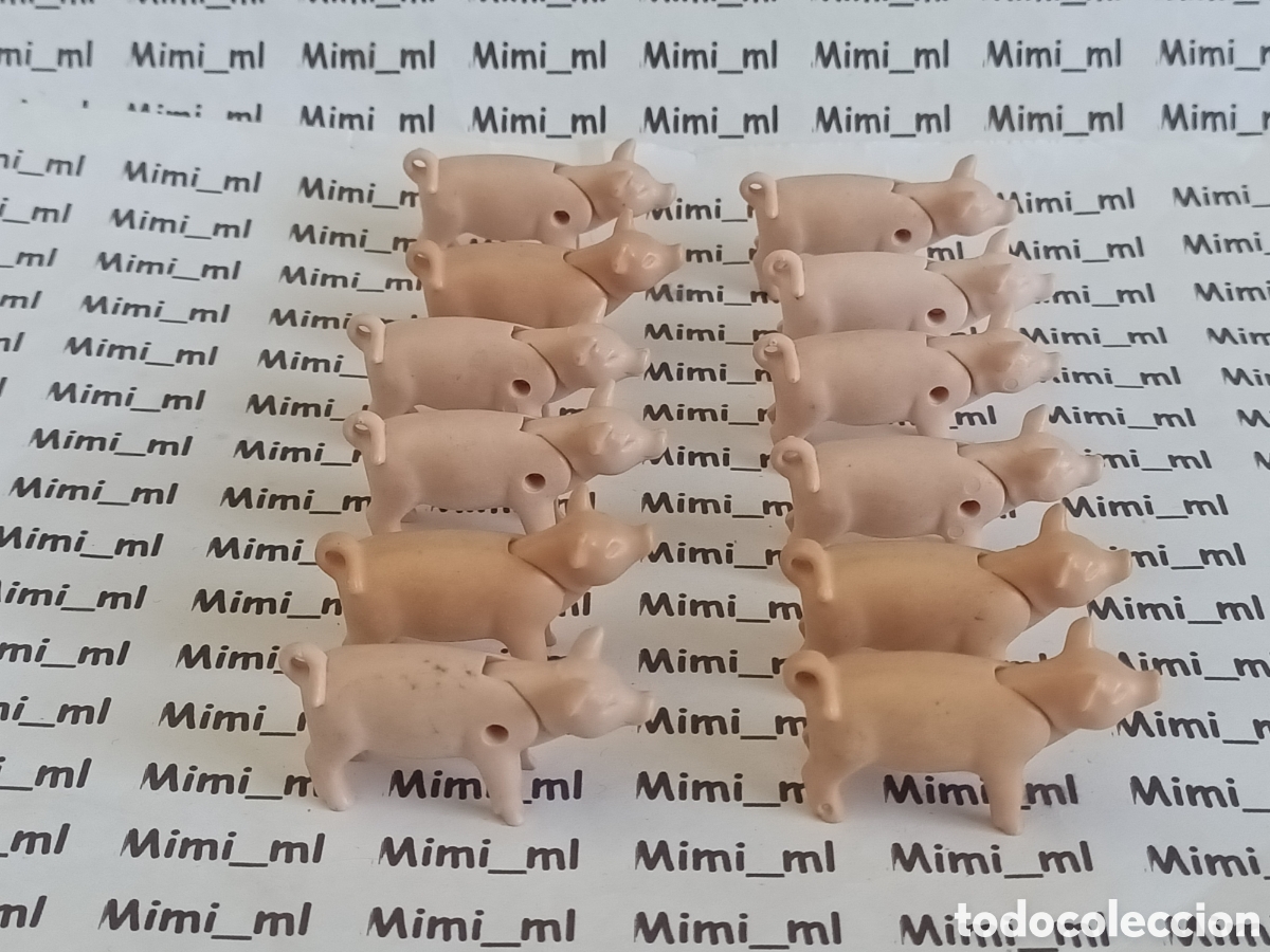 Playmobil: Playmobil 12 cerdos granja lech&oacute;n 3555 3556 animales