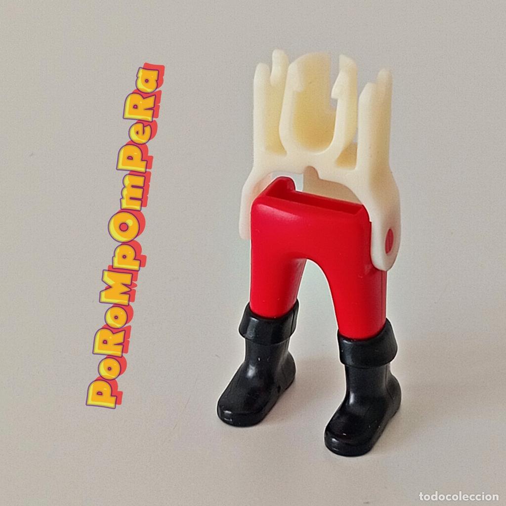 Playmobil: PLAYMOBIL PIERNA PANTAL&Oacute;N ROJO BOTA ALTA NEGRA + ESQUELETO COMPLETAR/CUSTOM MEDIEVAL T6
