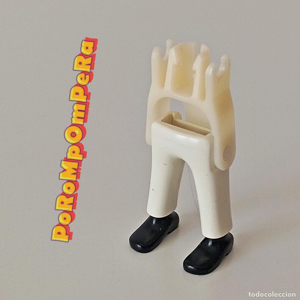Playmobil: PLAYMOBIL PIERNA PANTAL&Oacute;N BLANCO ZAPATO NEGRO + ESQUELETO COMPLETAR/CUSTOM T6