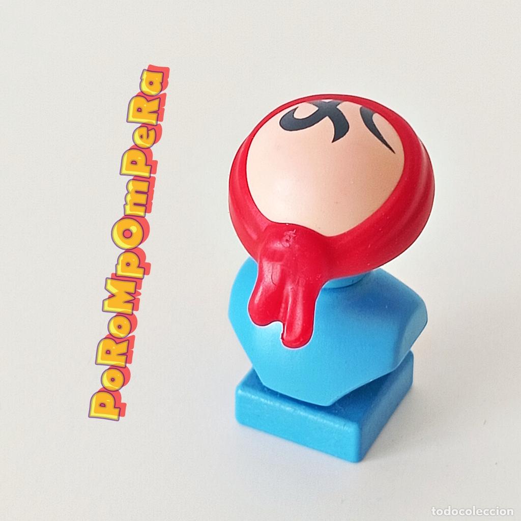 Playmobil: PLAYMOBIL CABEZA CALVA TATUAJE PA&Ntilde;UELO ROJO BANDANA PIRATA T6