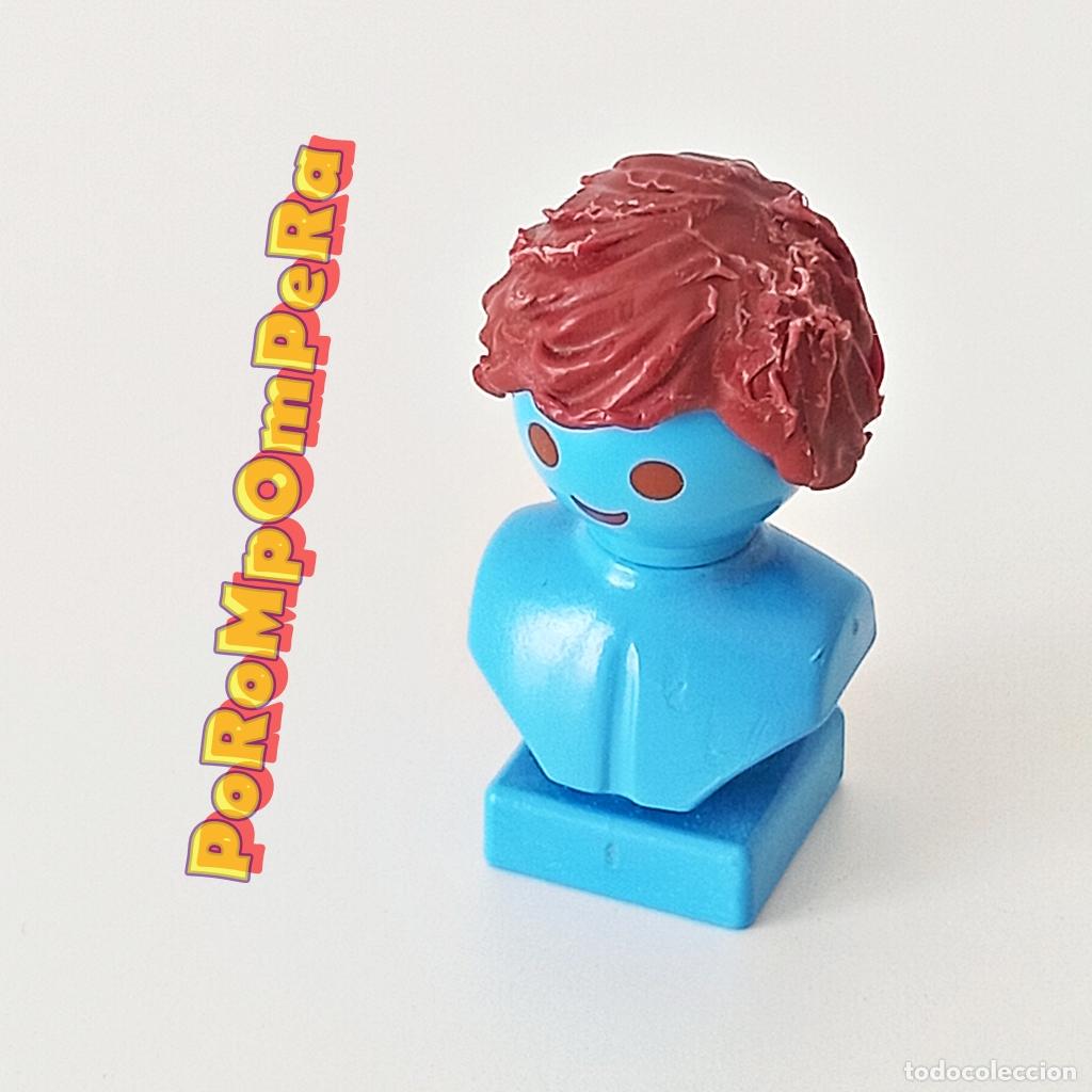 Playmobil: PLAYMOBIL PELUCA MARR&Oacute;N RAYAS PELO CASTA&Ntilde;O PEINADO CUSTOM/COMPLETAR T6