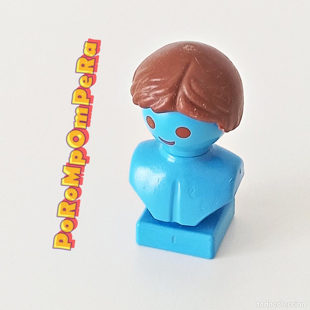 Playmobil: PLAYMOBIL PELUCA MARR&Oacute;N PEINADO RAYA IZQUIERDA PELO CASTA&Ntilde;O CUSTOM/COMPLETAR T6