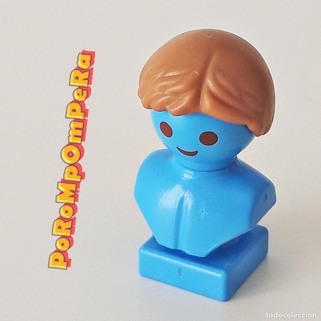 Playmobil: PLAYMOBIL PELUCA BEIGE PEINADO RAYA IZQUIERDA PELO CASTA&Ntilde;O CUSTOM/COMPLETAR T6
