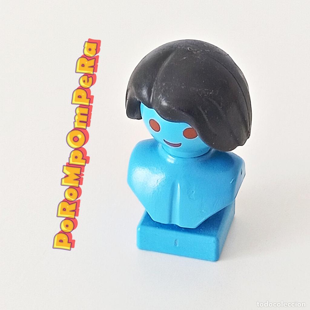 Playmobil: PLAYMOBIL PELUCA MEDIA MELENA NEGRA PEINADO RAYA DERECHA PELO MORENO CUSTOM/COMPLETAR T6