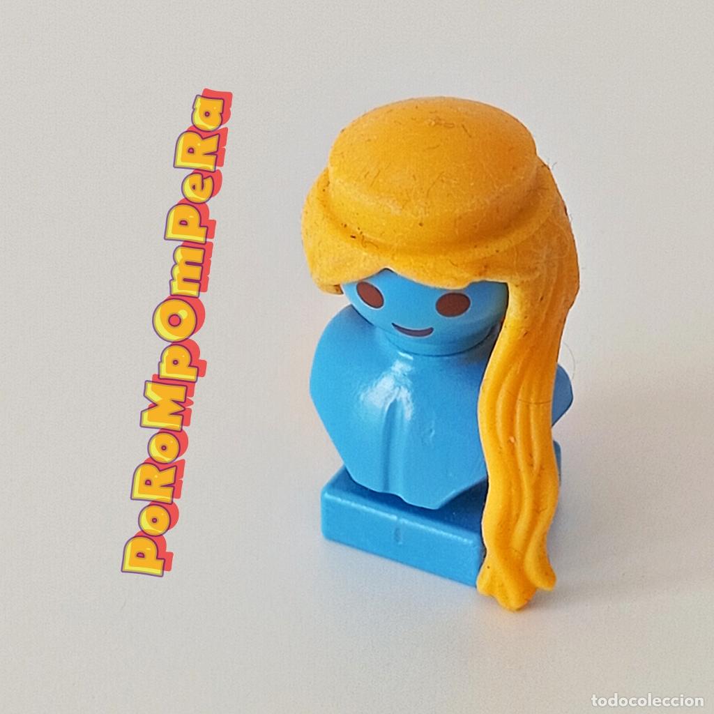 Playmobil: PLAYMOBIL PELUCA GOMA CABALLO LARGO MOSTAZ? PEINADO MUJER RUBIA CHICA CUSTOM/COMPLETAR T6