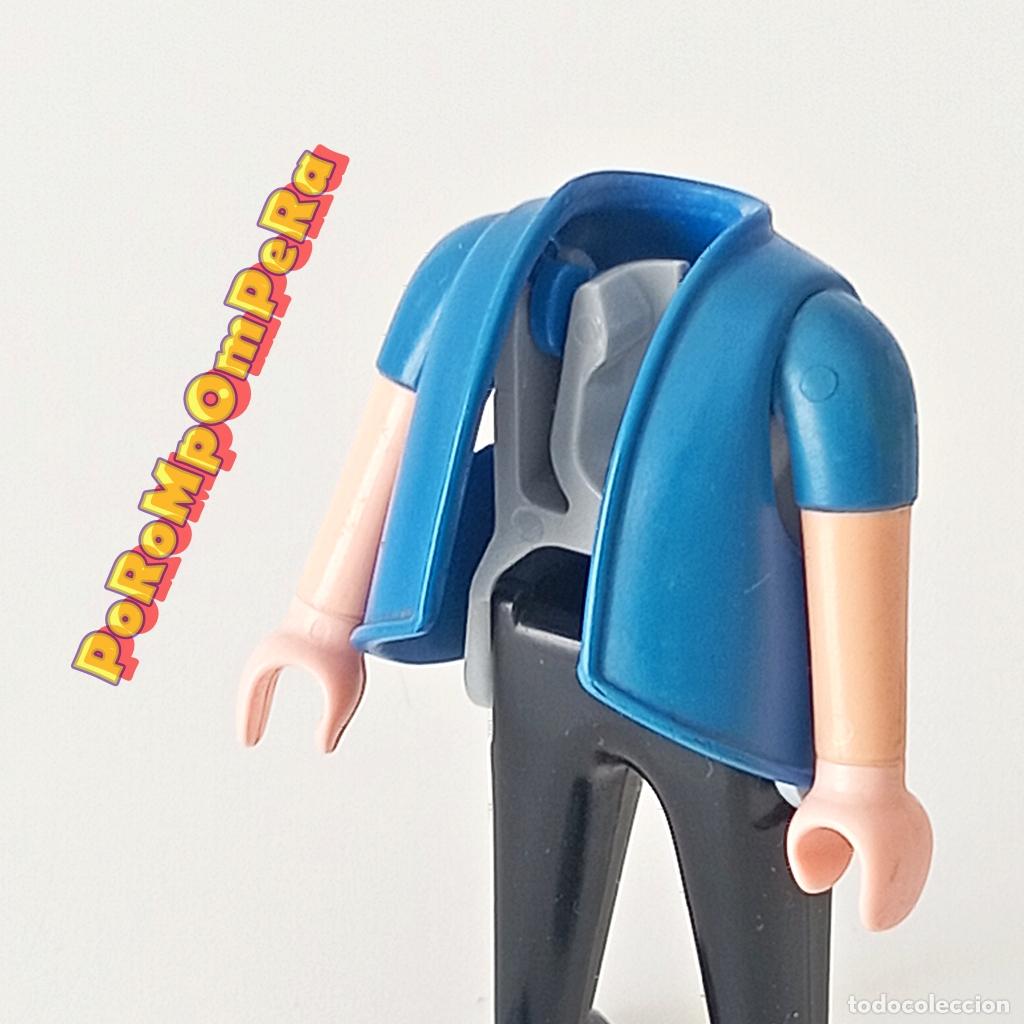 Playmobil: PLAYMOBIL CHAQUETA/CHALECO AZUL + BRAZO A JUEGO MANGA CORTA CUSTOM/COMPLETAR T6