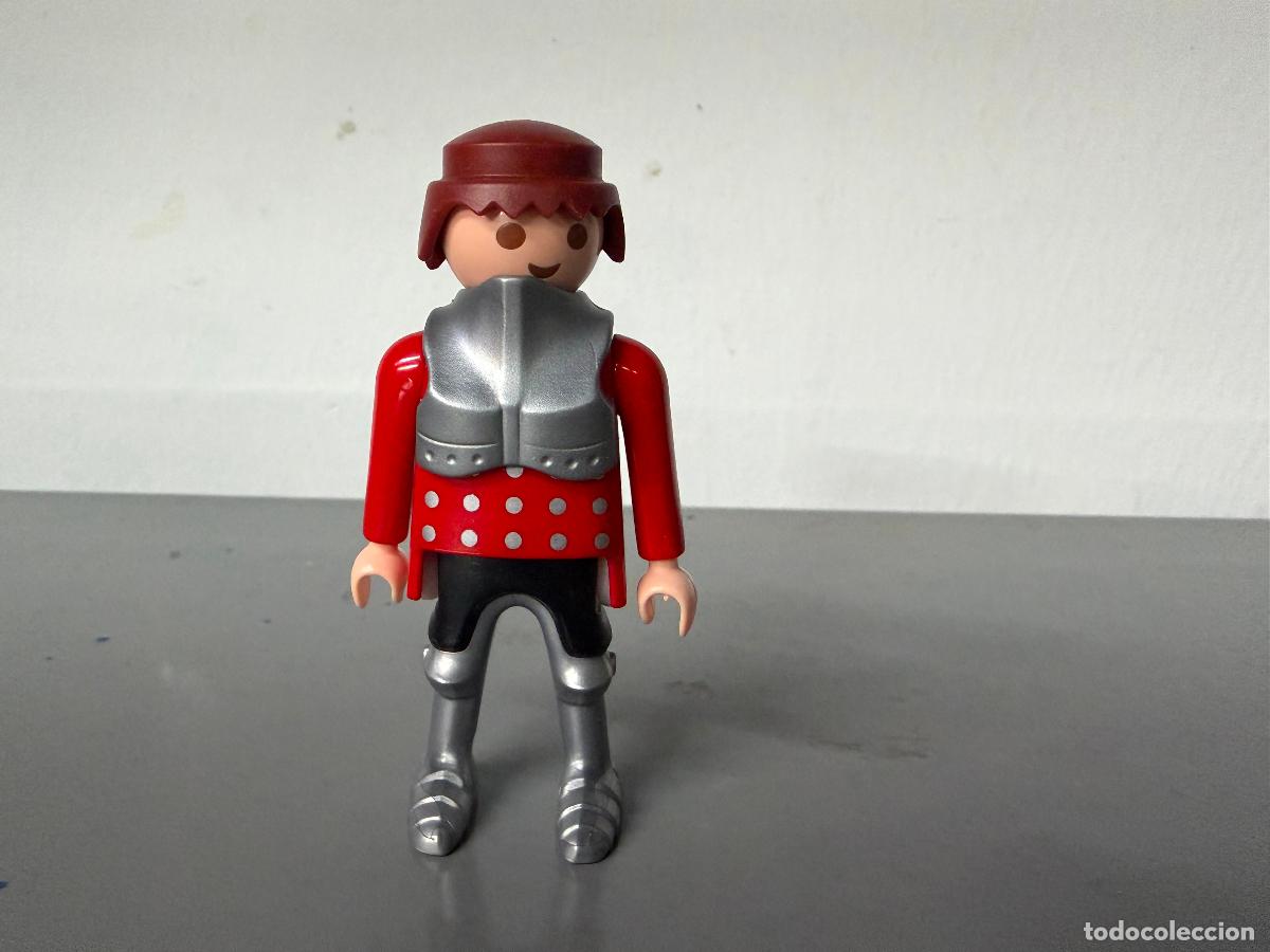 Playmobil: playmobil figura soldado medieval botas armadura plata y pechera - mix21