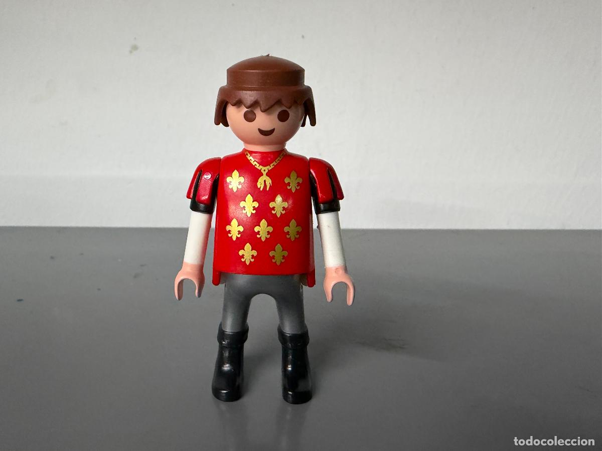 Playmobil: PLAYMOBIL figura gordo rey medieval con bota negra -mix21