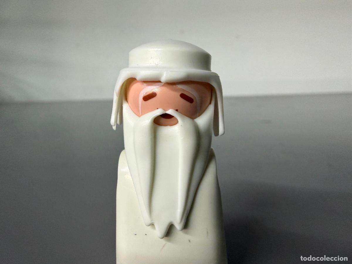 Playmobil: playmobil CABEZA viejo chino CON barba y pelo blanco RECAMBIO +PELO PELUCA -LAS 3 COSAS -HEA1
