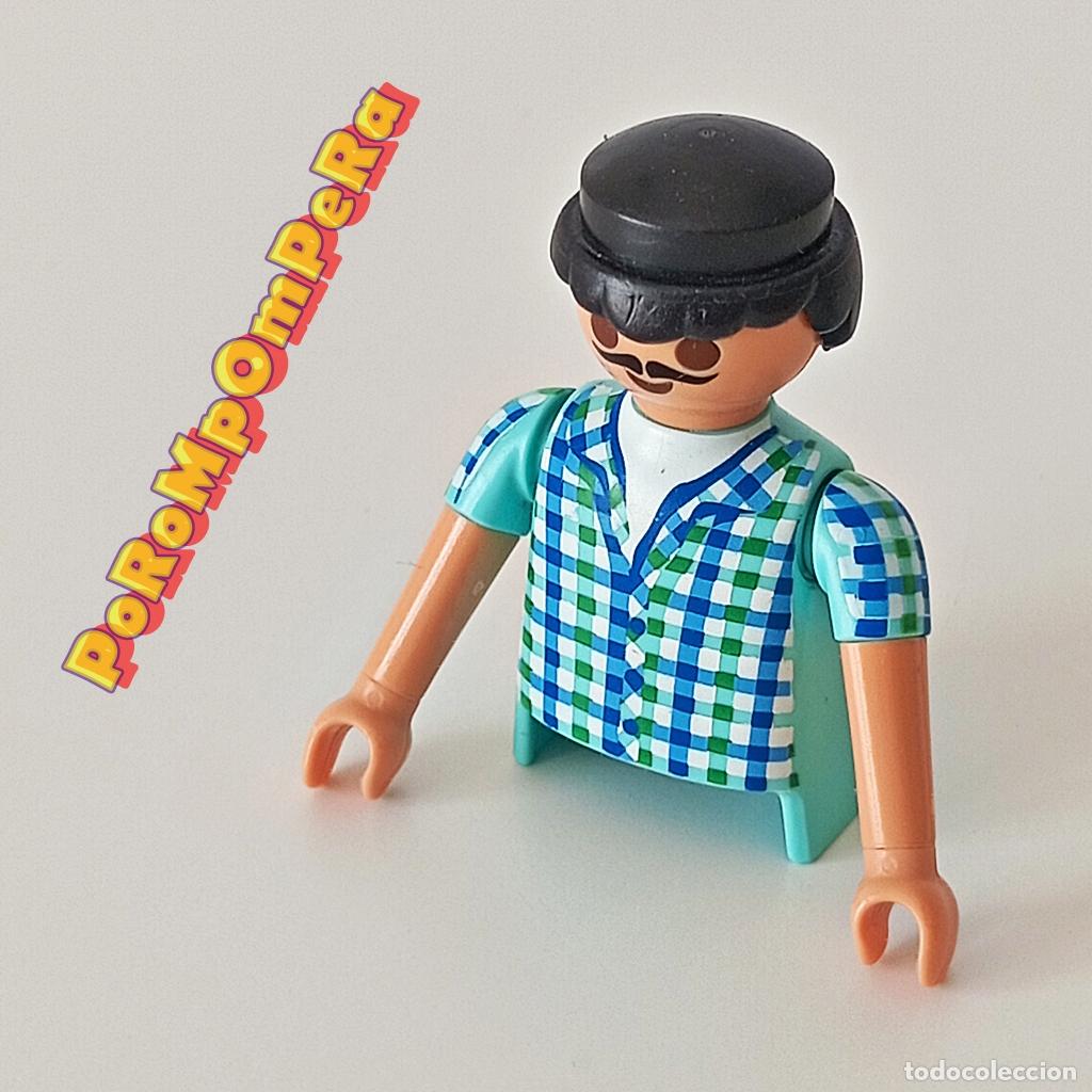 Playmobil: PLAYMOBIL TORSO CAMISA + BRAZO MANGA CORTA + CABEZA A JUEGO PIEL BRONCEADA COMPLETAR/CUSTOM T6