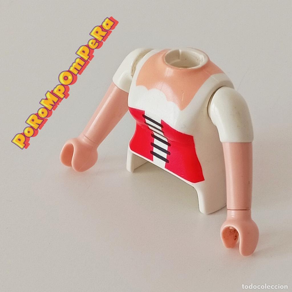 Playmobil: PLAYMOBIL TORSO MUJER + BRAZO CURVO A JUEGO MANGA CORTA BLUSA CORPI&Ntilde;O ALDEANA MEDIEVAL BEL&Eacute;N T6