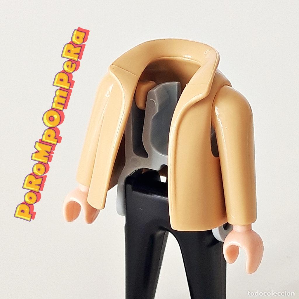 Playmobil: PLAYMOBIL CHAQUETA SOLAPA BEIGE + BRAZO A JUEGO CUSTOM/COMPLETAR CAZADORA J6
