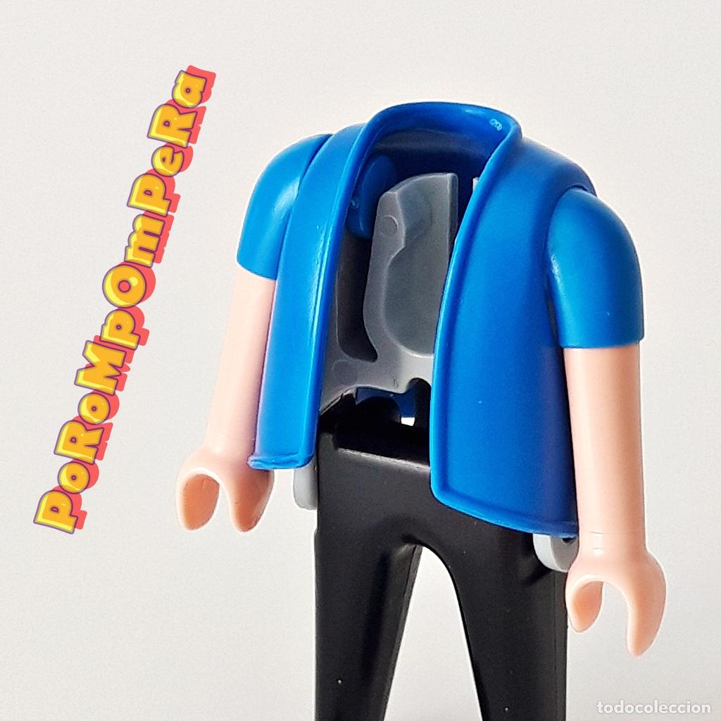 Playmobil: PLAYMOBIL CHAQUETA AZUL + BRAZO A JUEGO MANGA CORTA CUSTOM/COMPLETAR CHALECO J6