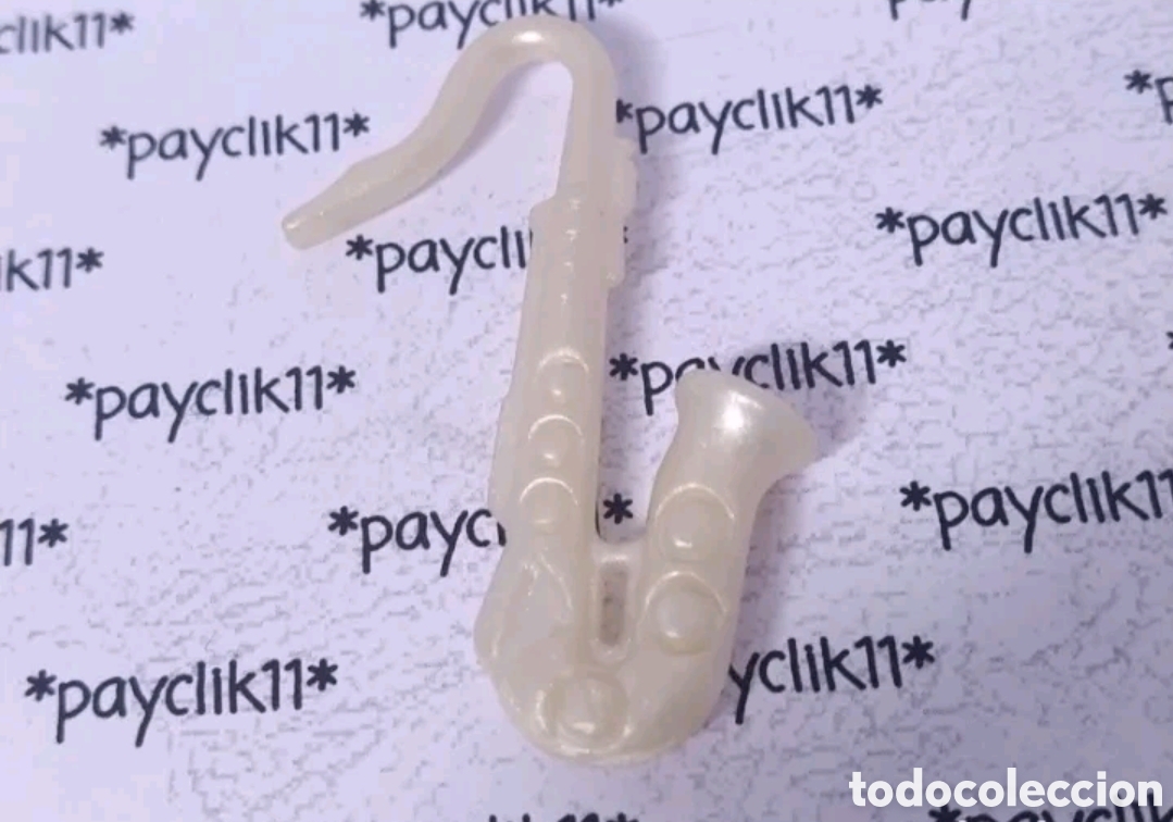 Playmobil: PLAYMOBIL DIFICIL SAXOFONO BLANCO PERLA PAYASO ROSA DORADO 3392 MUSICO INSTRUMENTO SAXO SAXOFONISTA