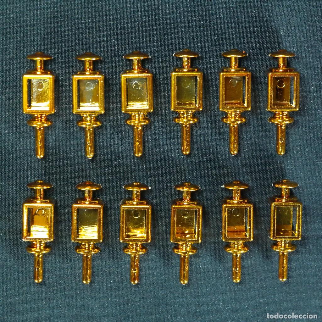 Playmobil: Playmobil 12 faroles cromados dorados en excelente estado ☼