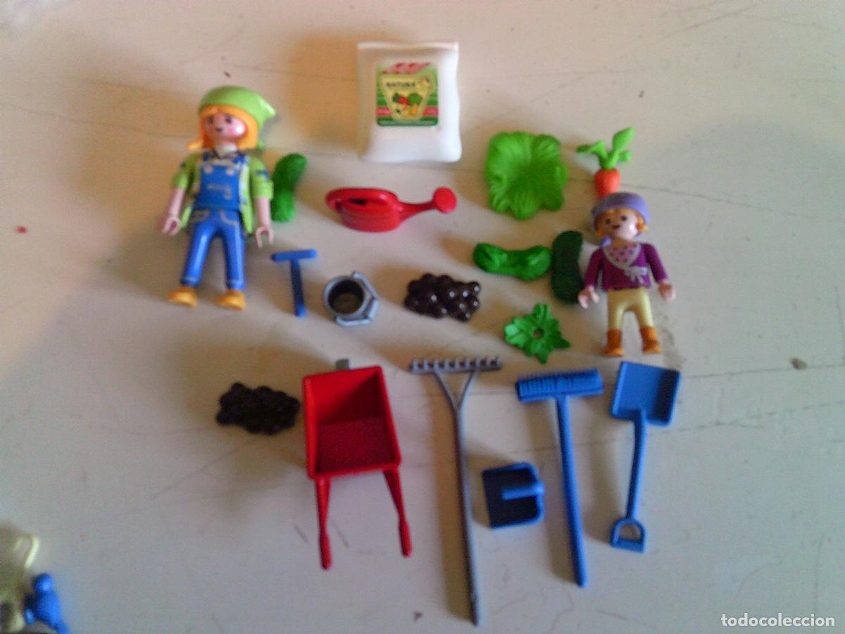 Playmobil: Piezas Playmobil Lote huerta carro saco abono hortalizas herramientas etc