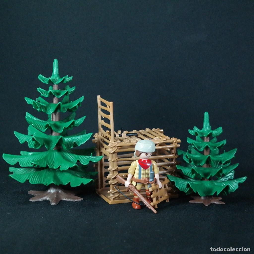 Playmobil: Playmobil jaula con cazador y pinos ☼