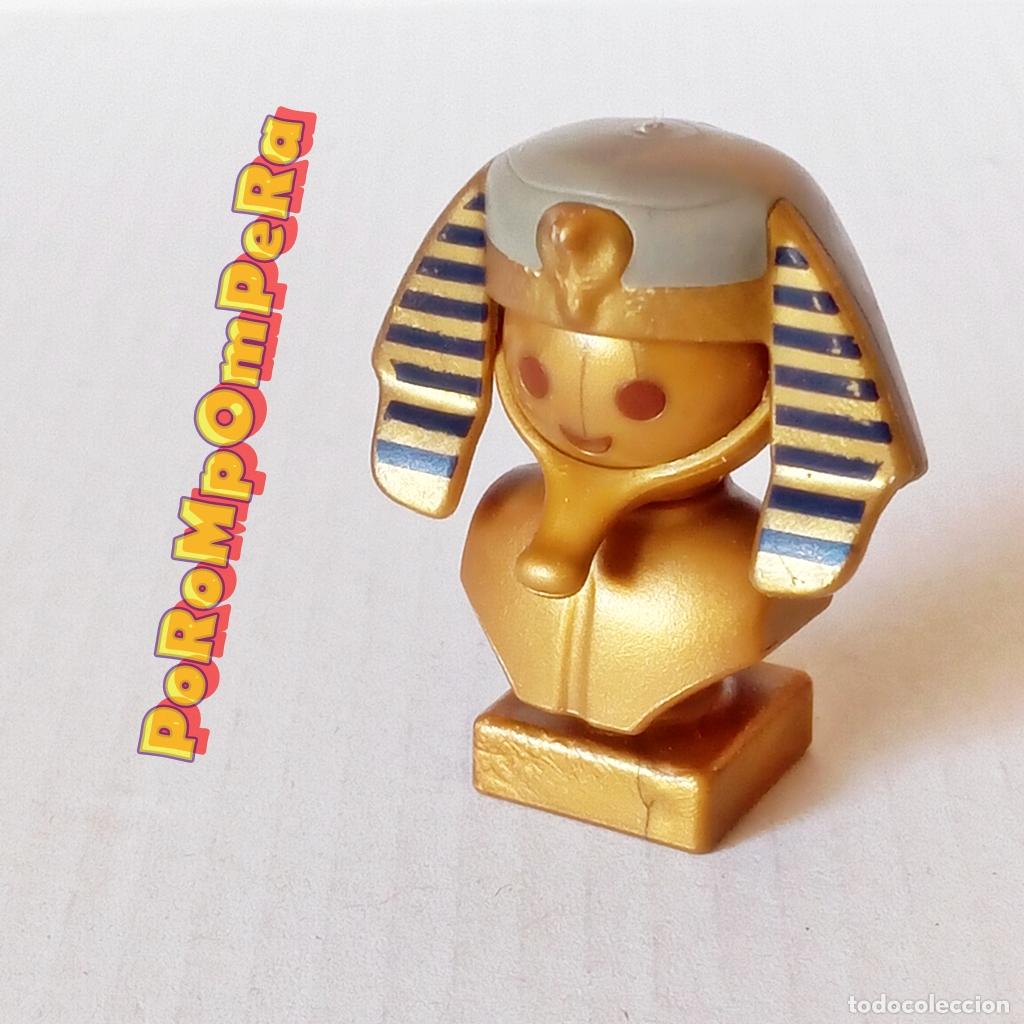 Playmobil: PLAYMOBIL BUSTO TESORO FARA&Oacute;N EGIPCIO 6483 CABEZA DORADA T7
