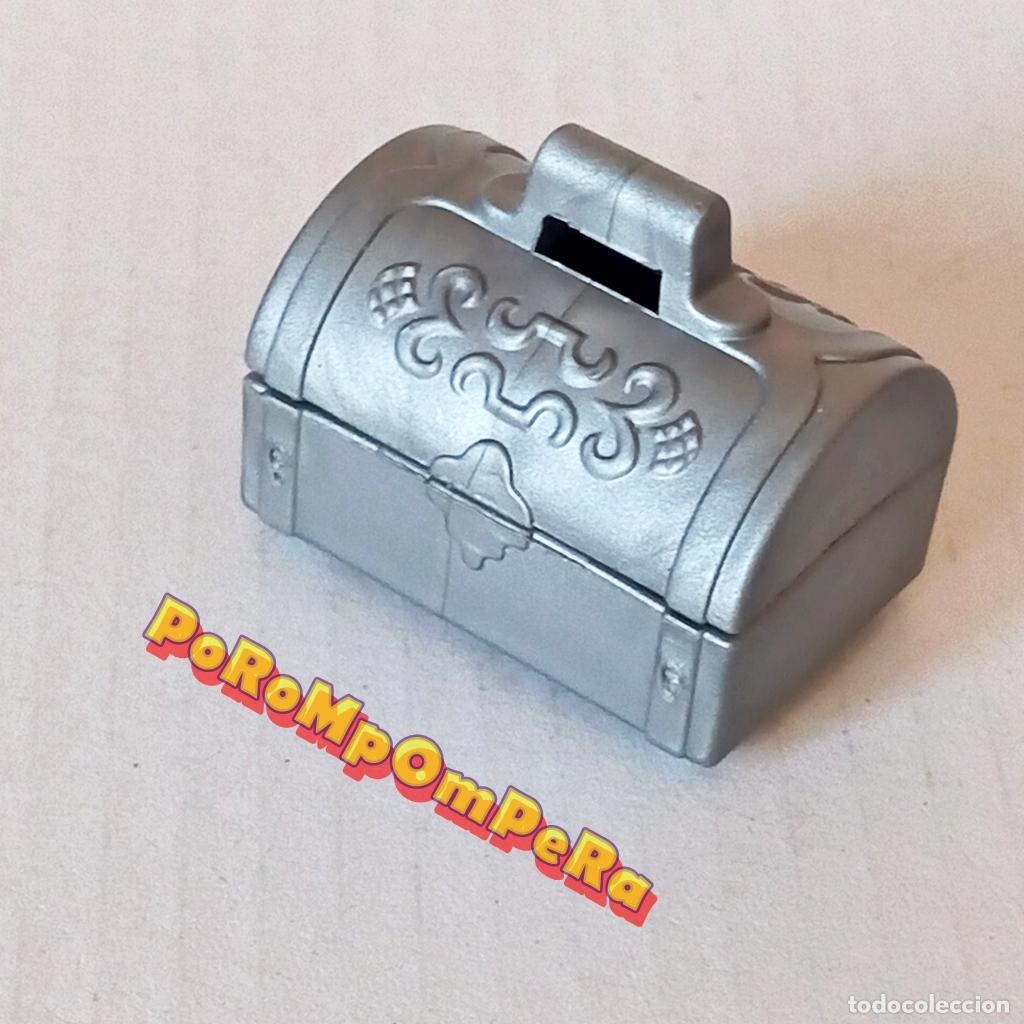 Playmobil: PLAYMOBIL COFRE PEQUE&Ntilde;O GRIS PLATEADO BA&Uacute;L JOYERO TESORO PIRATA MEDIEVAL VICTORIANO T7