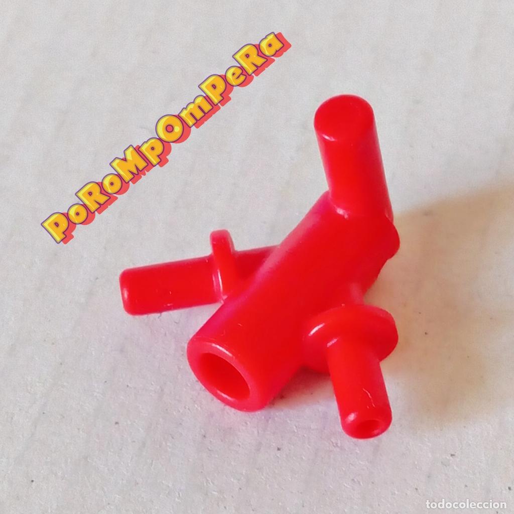 Playmobil: PLAYMOBIL ENGANCHE ROJO DOBLE MANGUERA BOMBEROS 4824 BOQUILLA DIFUSOR CONECTOR T7