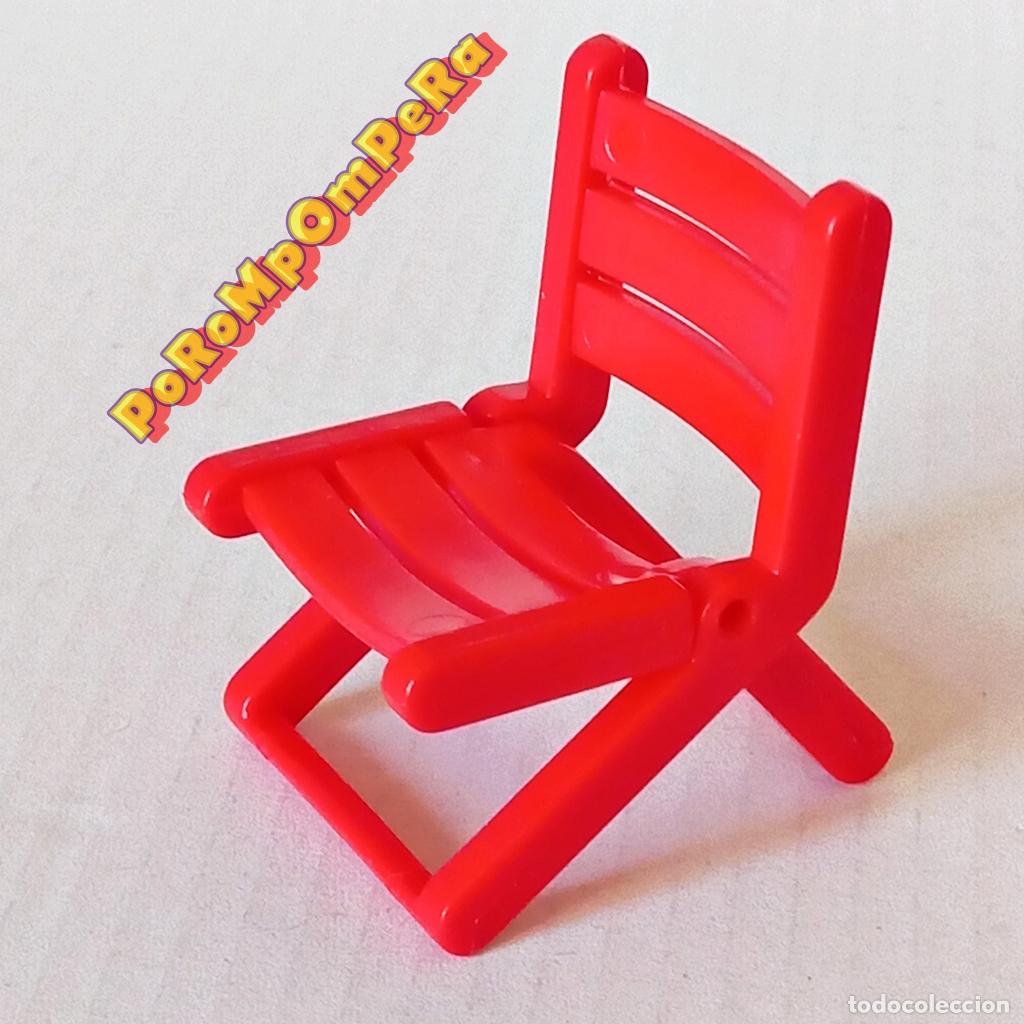 Playmobil: PLAYMOBIL SILLA ROJA PLEGABLE CAMPING 3230 3647 3728 3771 3864 3945 4826 5341 5907 5998 ? T7