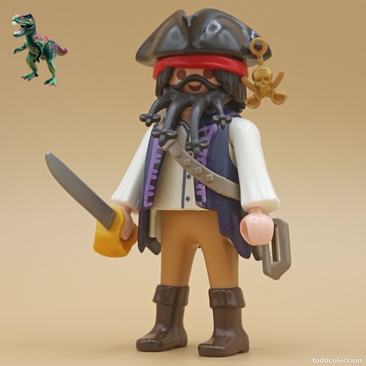 Playmobil: Playmobil figura Jack Sparrow Piratas del Caribe capitan bucanero corsario tripulante barco galeon