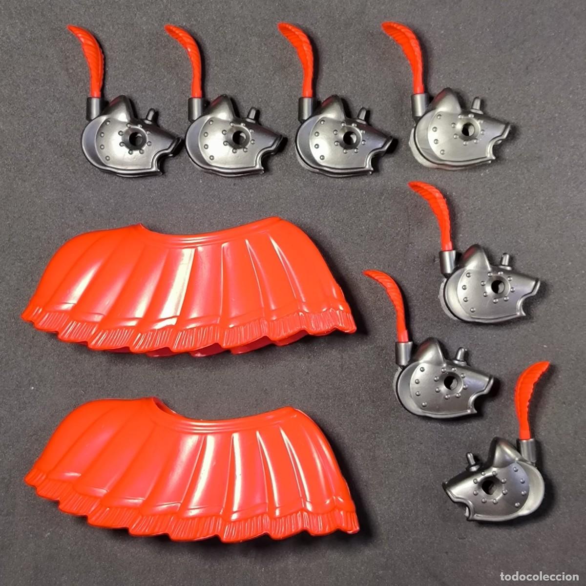 Playmobil: Playmobil mantas rojas con bozales caballos medievales ☼