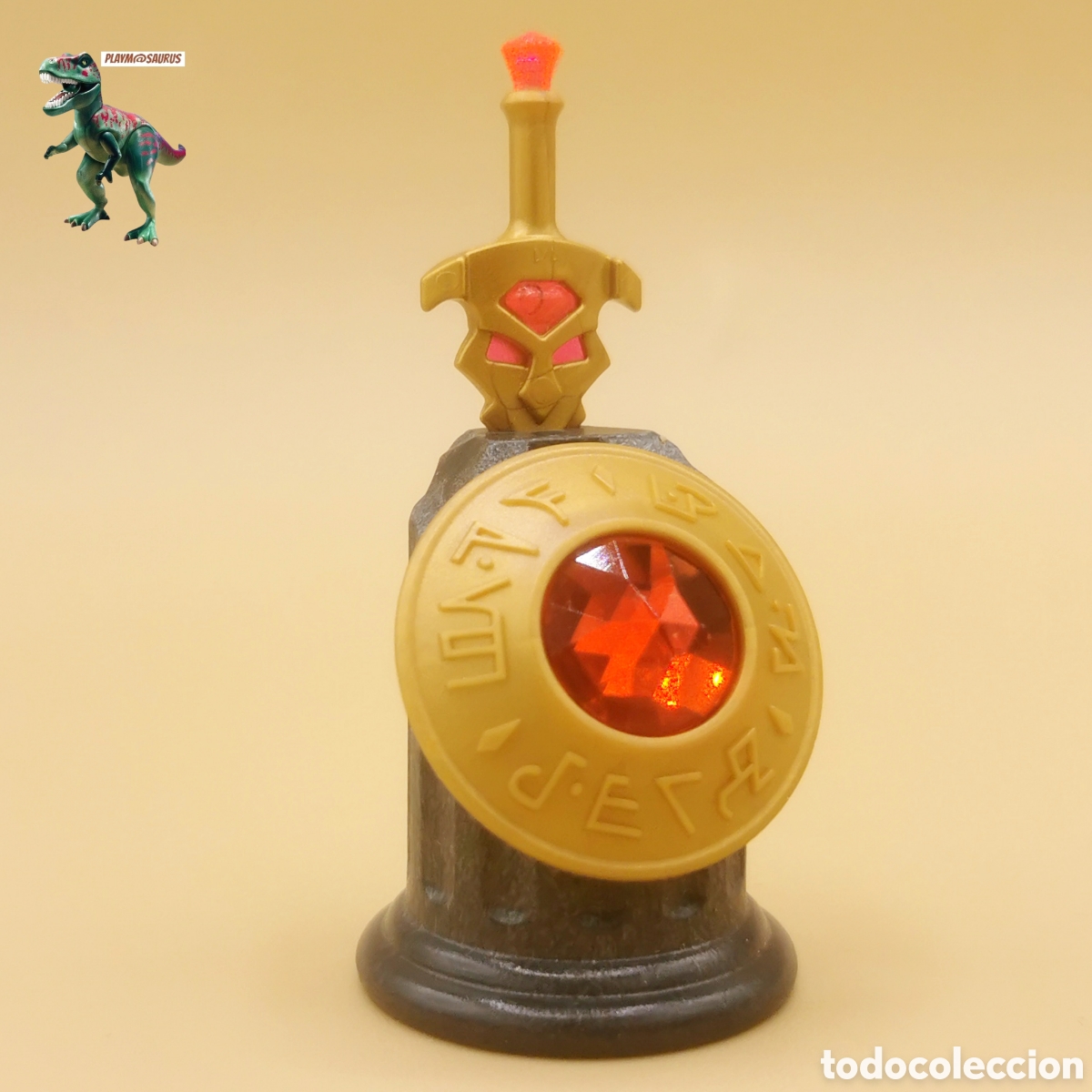 Playmobil: Playmobil columna con espada y escudo dorado pedestal caballero castillo medieval 4835 5493 5996