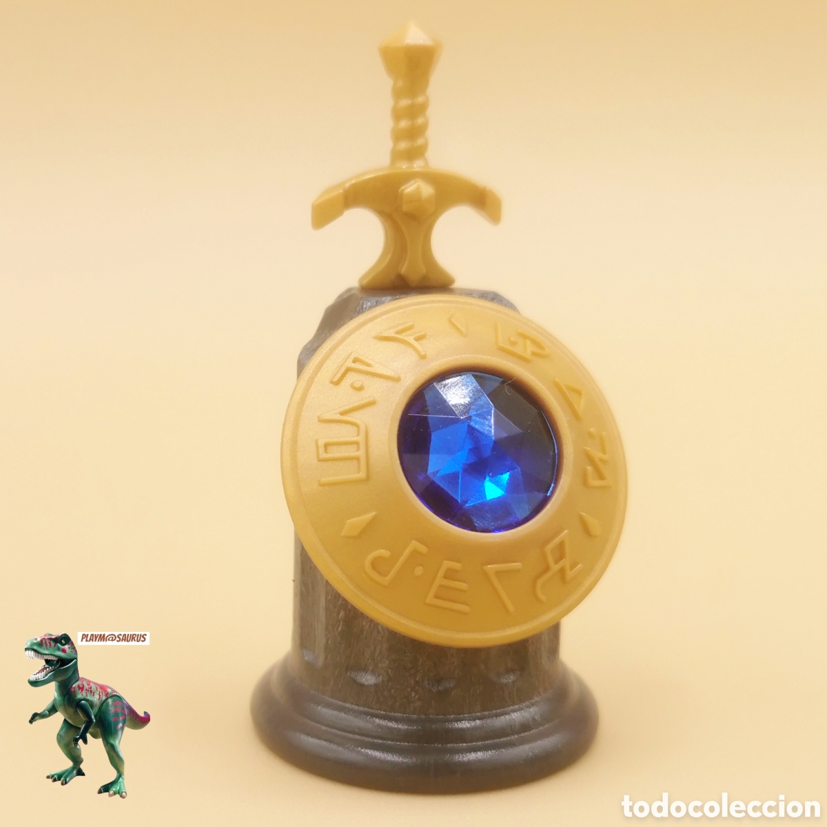 Playmobil: Playmobil columna con espada escudo dorado pedestal caballero castillo medieval 6594 4835 5493 5996